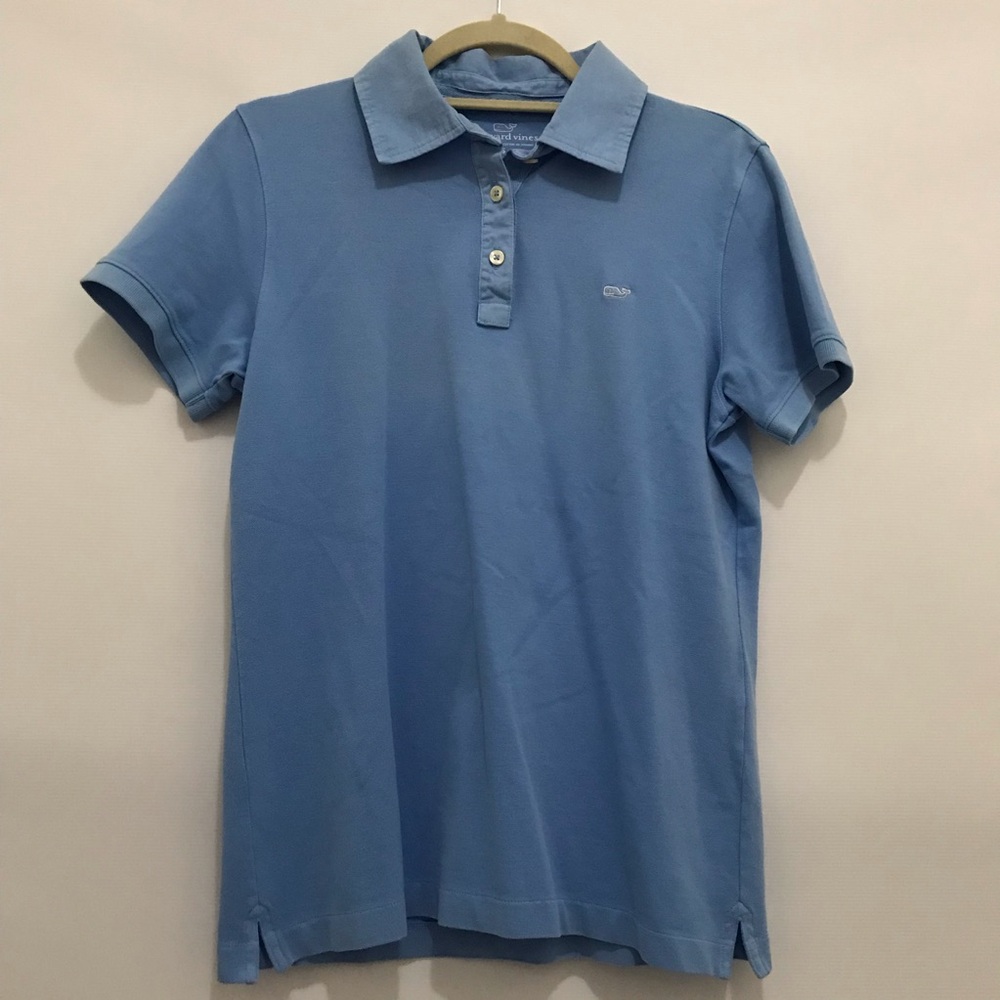 NWT Vineyard Vines Light Blue Polo Shirt Short Sleeve W’s Size S